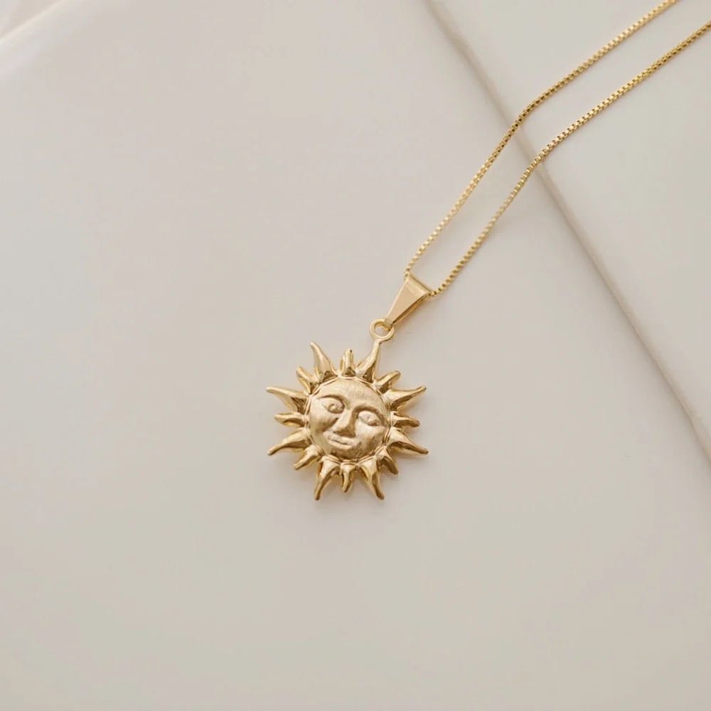 Ancient Sun Necklace | 18k Gold Filled - Picture 3 of 7